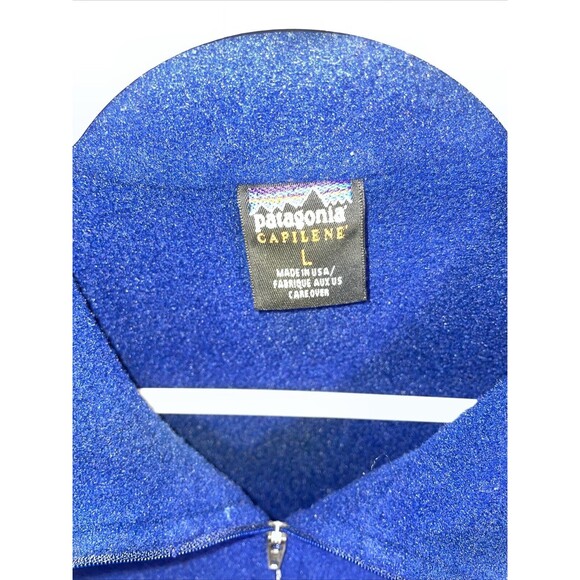 Patagonia Capilene Men’s Light Fleece Jacket Size Large Blue Hiking Walking - Picture 2 of 12